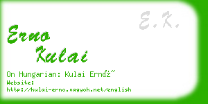 erno kulai business card